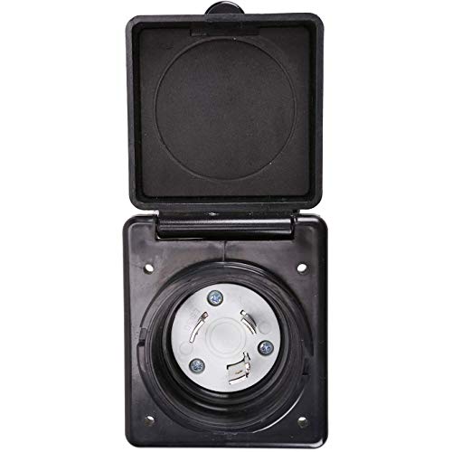 EPICORD RV Power Inlet 30 Amp 125V Marine Twist Lock Panel Mount Weatherproof Inlet (30AMP