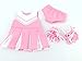 Pink and White Doll Cheerleader Outfit - Outfit includes Pom Poms-18 Inch Doll Clothes - Fits 18