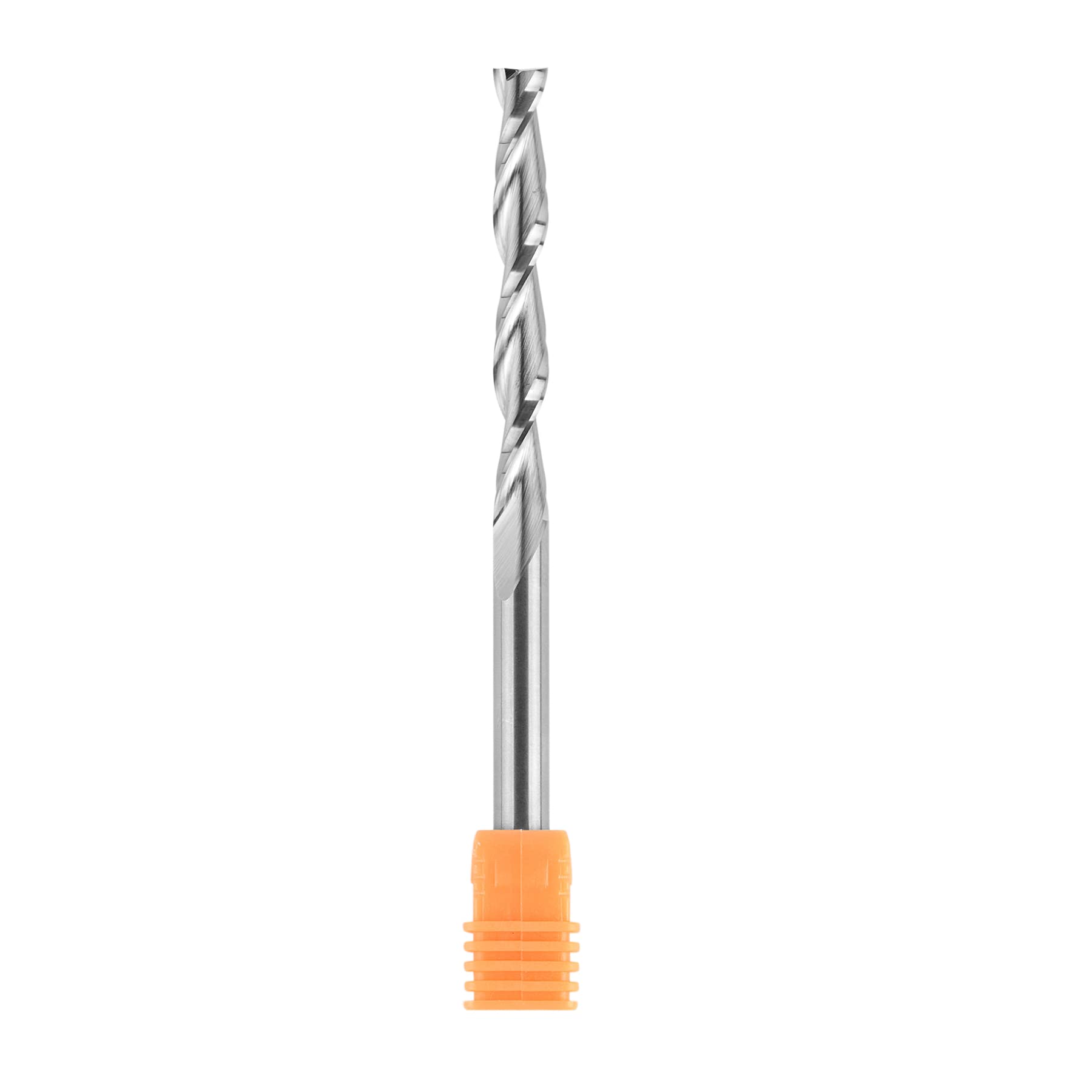 SpeTool 1/4 Inch Shank Up Cut Spiral Router Bit, 2 Inch Cutting Length, Super Extra Long 4 Inch Total Length, Solid Carbide End Mill for CNC Woodworking