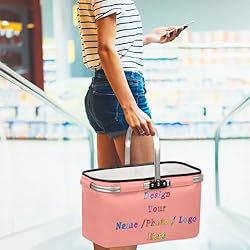 Customized Market Basket Collapsible Large Reusable