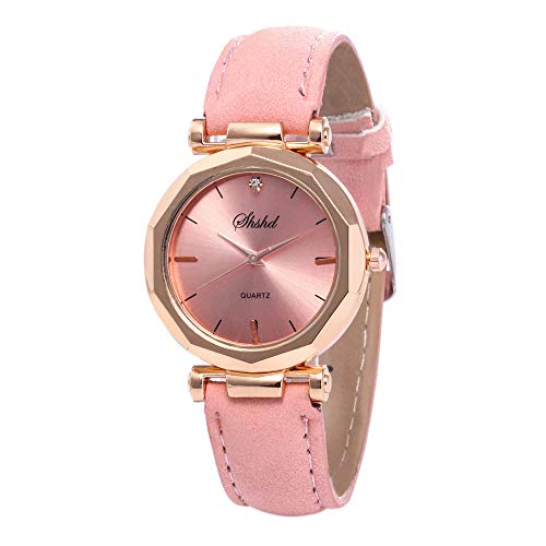 Wrist Watches for Women Under 5 ❤ Fashion Women Leather Casual Watch Luxury Analog Quartz Crystal Wristwatch