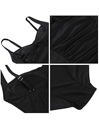 Joyaria Traje de baño retro de una pieza para mujer con control de barriga para adelgazar traje de baño de una pieza (talla 6-24 W)