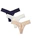 Amazon Brand - Mae Women's Lace Thong Underwear, 3 pack