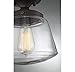 Trade Winds Lighting TW60044ORB 1-Light Transitional Schoolhouse Semi-Flush Mount Pendant Ceiling Light, 100 Watts, in Oil Rubbed Bronze