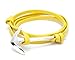 VIRGINSTONE Silver Plating Anchor 2.0 Bracelets on Genuine Colorful Cowhide Leather
