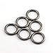 JCBIZ 6pcs 35mm Round Spring Snap Hooks Clip DIY Accessories for Handbag Purse Shoulder Strap Key Chains Buckle Zinc Alloy Circle Round Metal Spring Key Ring Black