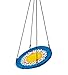 HearthSong 32-Inch FunShine Round Bungee Swing With Adjustable Soft Nylon Seat and Sturdy Steel Frame, Holds Up To 200 lbs.