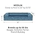 Furhaven Pet Dog Bed | Orthopedic Faux Fur & Velvet Traditional Sofa-Style Living Room Couch Pet Bed w/ Removable Cover for Dogs & Cats, Harbor Blue, Mediumthumb 2