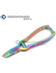 OdontoMed2011 Titanium Galaxy Multi Color Rainbow Power Toe Nail Clippers Cutters Trimmers Nippers Podiatry Instruments. Handmade Top Quality 5.5' Premium Stainless Steel