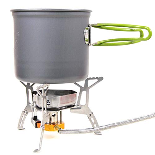 Outdoor Camping Stove Stainless Steel Windproof Cookware Portable Picnic Burner with Storage Case for Outdoor Traveling Picnic BBQ (Sliver) - Thumbnail 3