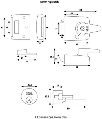 ERA 193-37-1 60mm High Security Nightlatch with Polished Chrome Body - Image 3