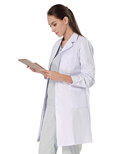 Nachvorn Professional Unisex Lab Coat Workwear Scrubs Uniform, Women S