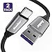 Hicober USB Type C Cable Fast Charging, 5A USB C Cable Charge, Type C Charger Cord Compatible with Samsung Galaxy S10 S9 S8 Note 9 8 Pixel 3 GoPro USB C devices-2Pack 6.6ft(Nylon Braided)