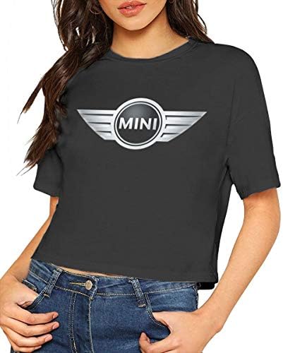 Fipiall Adult Women's Mini Crop Top T Shirts Short Sleeve Casual Tee Top