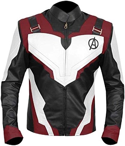 New Avengers Endgame Quantum Captain America Super Hero Leather Jacket for Mens