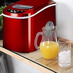 VGAZE Red Portable Compact Electric Ice Maker