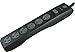 GE General Purpose 6-Outlet Surge Protector, 6 ft Extension Cord, 800 Joules, Twist-to-Close Safety Outlet Covers, Flat Plug, Protected Indicator Light, Integrated Circuit Breaker, Black, 14091