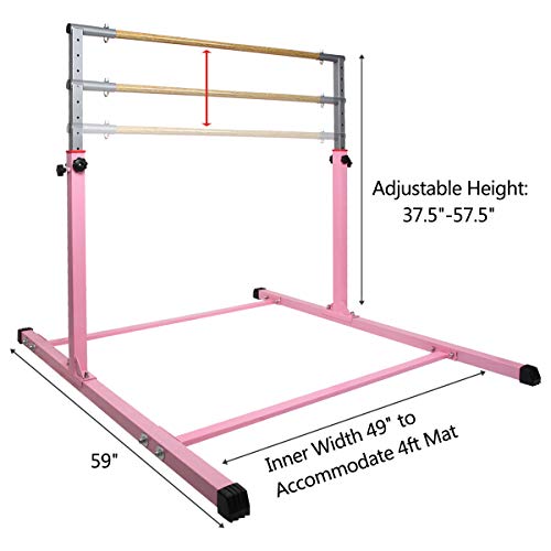 Slsy Gymnastics Training Bars Expandable Horizontal Kip Bars for