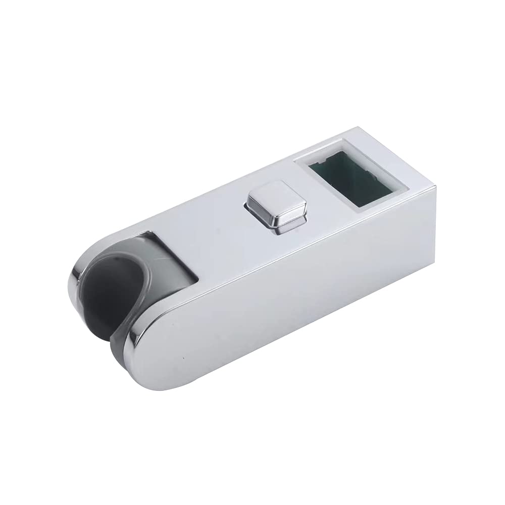 Plastic Chrome Showerhead Holder Plated Adjustable Height Shower Slider Bar Square Replacement Rail Head Holder for Batheroom Showerheads