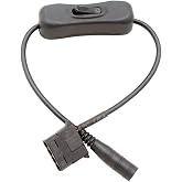 DC Power Supply Plug to Molex 4-Pin PC Fan Power Adapter with Switch 11.8inch