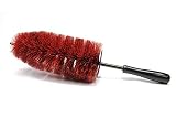 Maxshine PP Long-Handled Soft Bristle Wheel Brush for Car Detailing and Upholstery, 45 cm