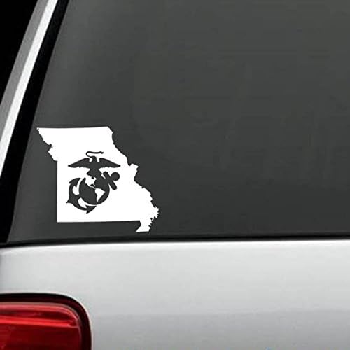 Missouri USMC Eagle Globe Anchor Semper Fi Skull Marine Corp Decal Sticker Die Cut Decal Sticker For Windows, Cars, Trucks, Laptops, Etc (5 x 5.8 inches)