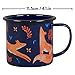 Folklore Woodland Watercolor Durable Travel Enamel Beverage Mug, Fox