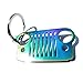 HUSUKU Colorful Stainless Steel Keychain for Jeep Grill 3D Metal Key Chain for Jeep Wrangler Car Gift (Rainbow)(16 Styles Optional)