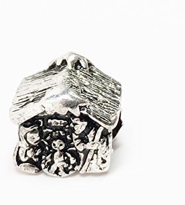 "Birth of Baby Christ Jesus" Bead Highest Quality Charm Sterling Tone Fits Pandora &amp; Similar Bracelets
