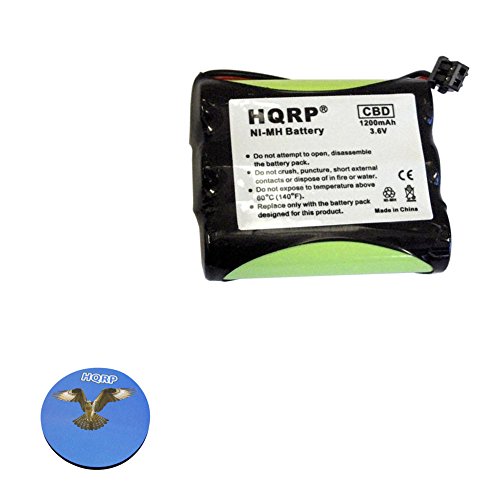 HQRP Phone Battery for Uniden EXA7250, EXA7950, EXA8955, EXA915, EXA918 Cordless Telephone/Extended / High-capacity/plus Coaster