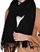 Cashmere Wool Scarf,Large Soft Women Men Scarves Winter Warm Shawl Gift Package (Black)