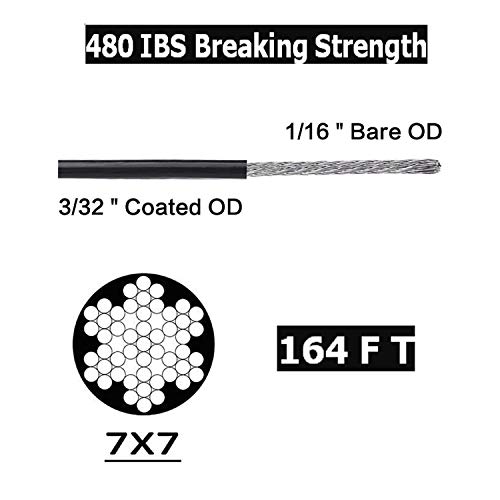 String Lights Hanging Kit,Stainless Steel Globe Lights Kit, for Heavy