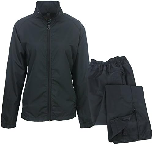 Women's Packable Rain Suit Black M