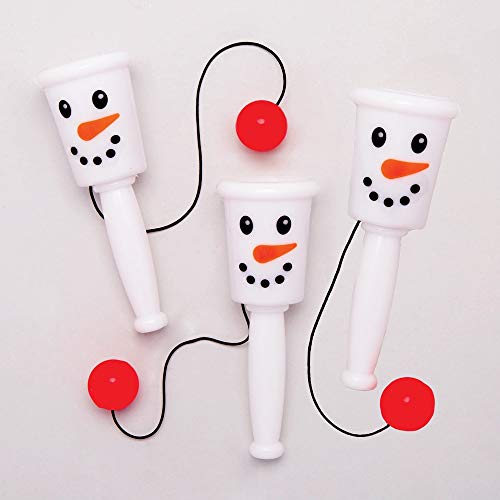 Baker Ross Snowman Click and Catch Games, Christmas Arts and Crafts (Pack of 5)