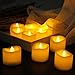 Erosway Flameless Candles, Realistic Flickering Votive Candle Tea Light Battery Operated, 200 Hours of Nonstop Working with Remote and 4/8 Hours Timer, Pack of 12 LED Candles (White)