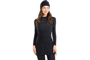 OBEEII Womens Muslim Swimsuits Full Coverage Long Sleeve Swimwear Burkini Hijab Bathing Suit