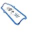 Molded Rubber 1 Piece Oil Pan Gasket Compatible with 1975-1985 Chevy sb 400 350 305 267 265 262 (1pc Rubber)