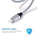 Everdigi iPhone Charger 3Pack 3FT 6FT 10FT, Nylon Braided 8 Pin Lightning to USB Cable, Compatible with iPhone 7/7 Plus/6s/6s Plus/6/6 Plus/5/5S/5C/SE/iPad and iPod(White)