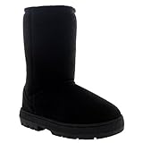 Unisex Kids Original Tall Winter Winter Snow Fur Lined Lace Up Rain Boots