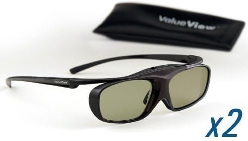 SONY-Compatible ValueView 3D Glasses. Rechargeable. TWIN-PACK