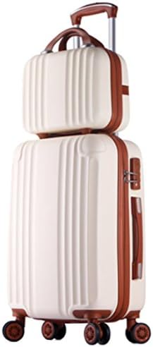 Womens ABS Spinner Luggage Candy Color Hardside Rolling Zipper Suitcase - 26 Inch Beige