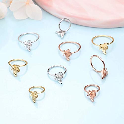 Memorjew Bee Belly Button Ring for Women, 925 Sterling Silver 20g Small
