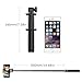 Selfie Stick,Lobkin Bluetooth Selfie Stick with Built-in Remote Shutter Extendable Aluminum Monopod for Android and iOS Smartphone