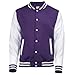 Awdis Unisex Varsity Jacket (M) (Jet Black/Heather Gray)