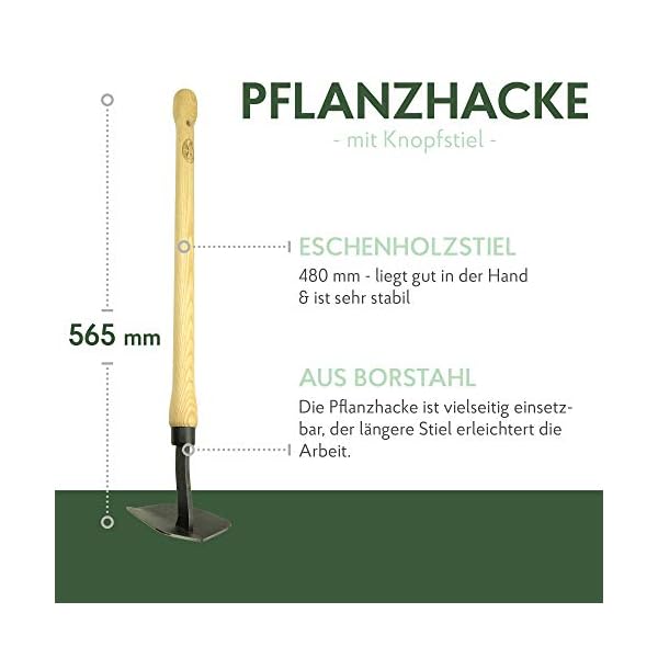 DeWit Pflanz-Hacke 56,5 cm I Profi Gartenhacke aus Borstahl zum Pflanzen setzen I Premium Garten-zum Pflanzenlöcher… – Bild 4