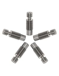 excelfu Juego de extrusora de longitud teflón Garganta Tubo y 5pcs boquilla extrusora Latón M6 rosca y 5pcs calentador bloques para E3D V6 Hotend Reprap impresora 3d (Bonus: 2 hexagonales Llaves)