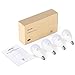 E12 LED Bulb 60W Equivalent - Albrillo 6W LED Candelabra Bulb, Warm White 2700K Decorative G14 Globe Light Bulbs for Ceiling Fan, Non Dimmable 4 Pack