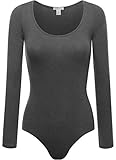 FPT Womens Basic Long Sleeve Bodysuit CHARCOAL MEDIUM