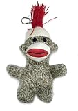 Pocket Sock Monkey Keychain Classic Brown