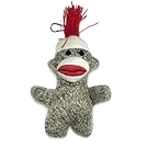 Pocket Sock Monkey Keychain Classic Brown